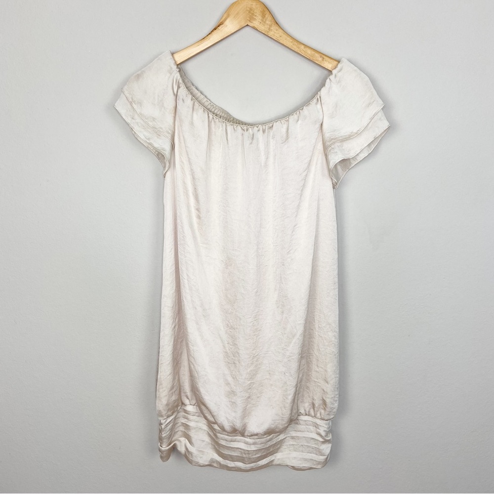 CLUB MONACO Silky Flutter Sleeve Dress
